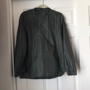 Medium olive green windbreaker